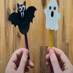 South Africa halloween stick monster craft tutorial image