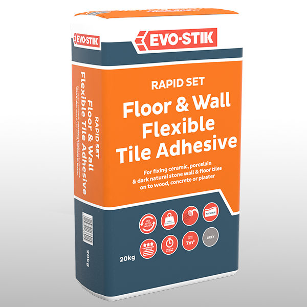 Bostik DIY United Kingdom Product Evo Stik Rapid Set Floor and Wall Flexible Tile Adhesive