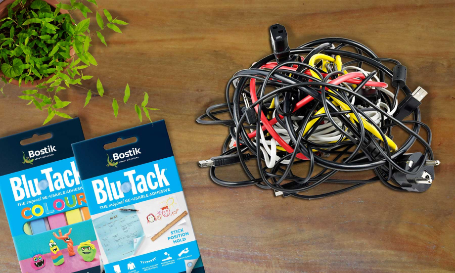 bostik diy hong kong tutorial how to organize your power cords with blu tack teaser