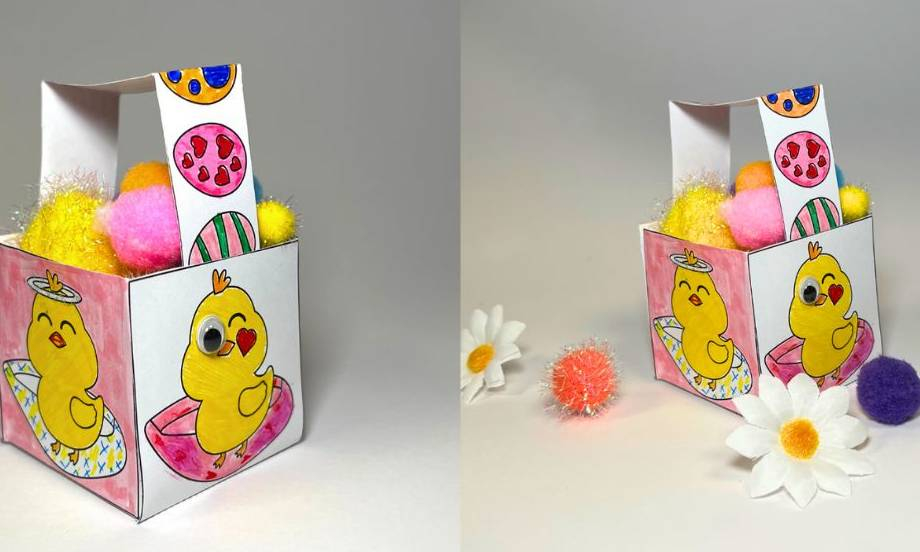 diy bostik ireland ideas create paper Easter basket step teaser