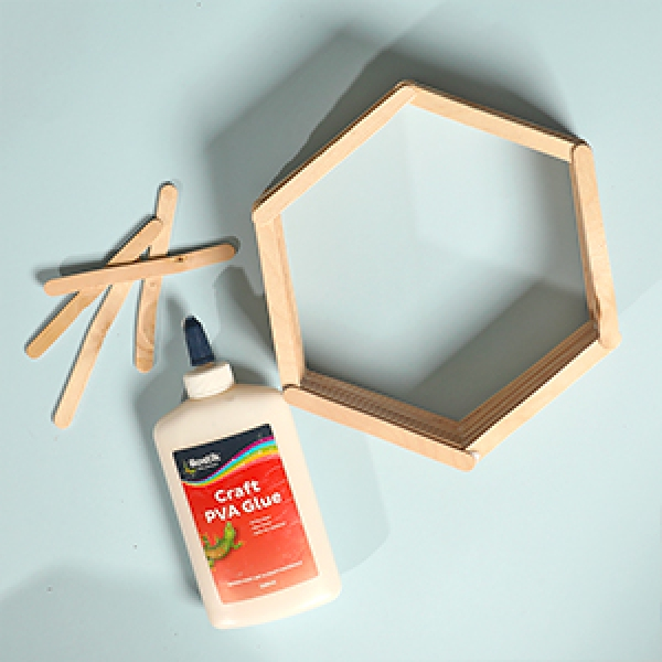 Bostik DIY Singapore tutorials hexagon shelf project step 2