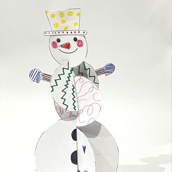 diy bostik ireland ideas inspiration 3d snowman paper craft 7