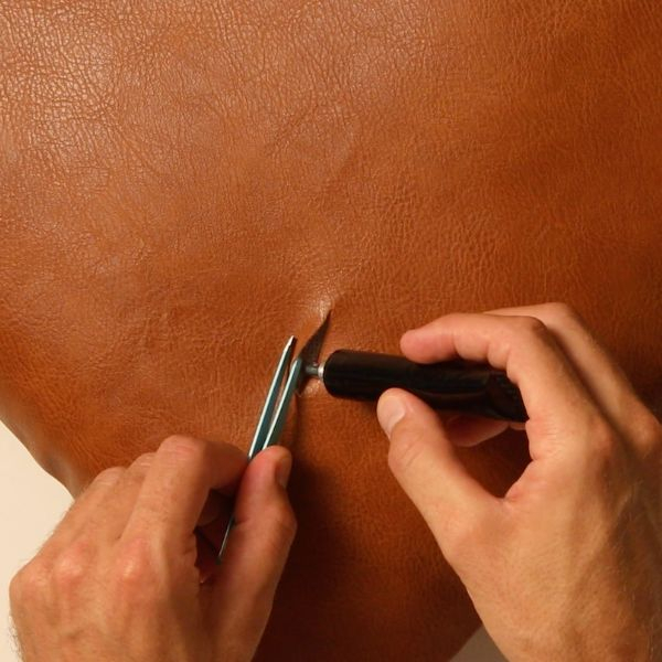 Bostik DIY Greece Leather repair clear glue application 2