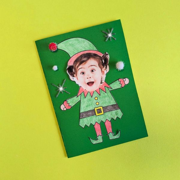 Bostik DIY Ireland ideas elf yourself card craft Step7