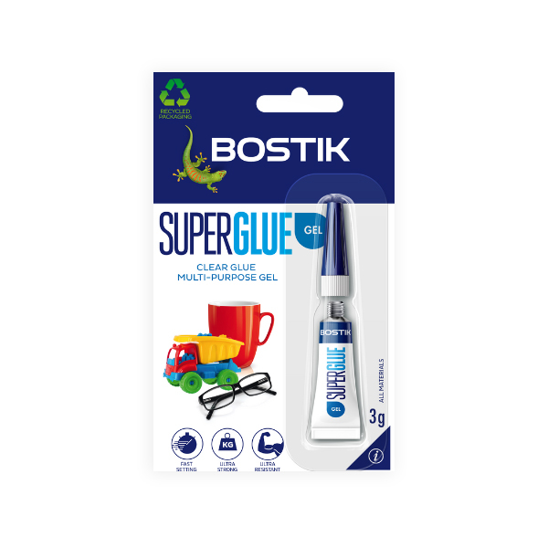 Bostik DIY New Zealand Repair Super Glue Gel 3g Product Image 600x600