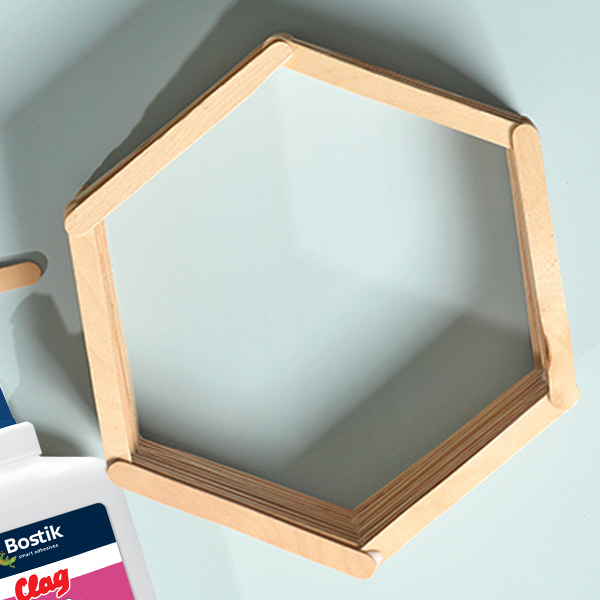 DIY Bostik Thailand tutorials hexagon shelf project step 3