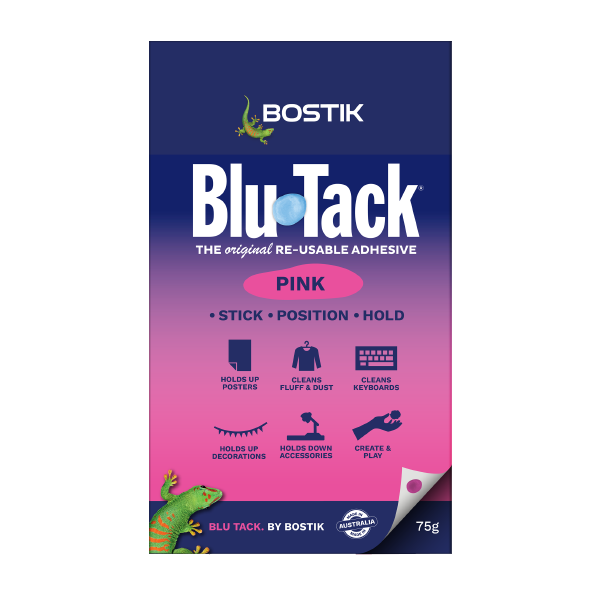 Bostik DIY Australia Blu Tack Pink 75g