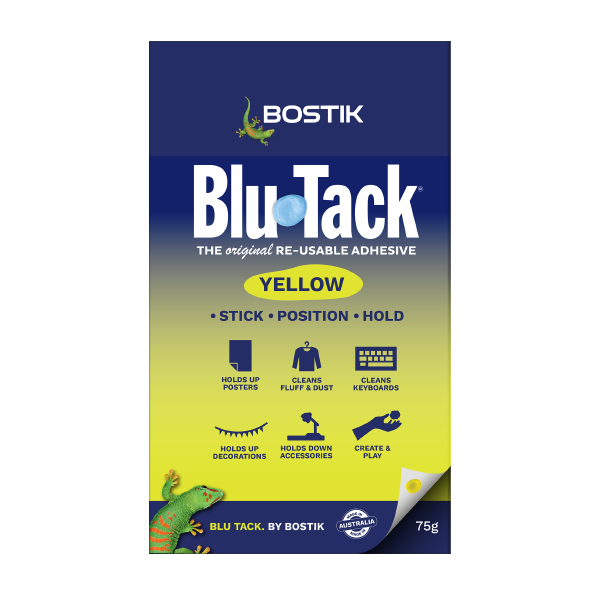 Bostik DIY Australia Blu Tack Yellow 75g