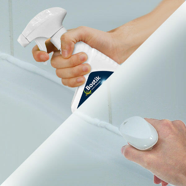 Bostik DIY France tutorial how to seal shower Step 3