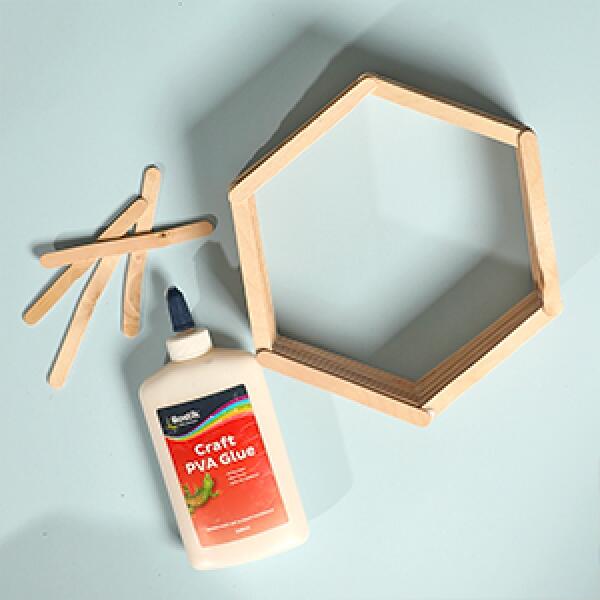 Bostik DIY Malaysia tutorials hexagon shelf project Step 2